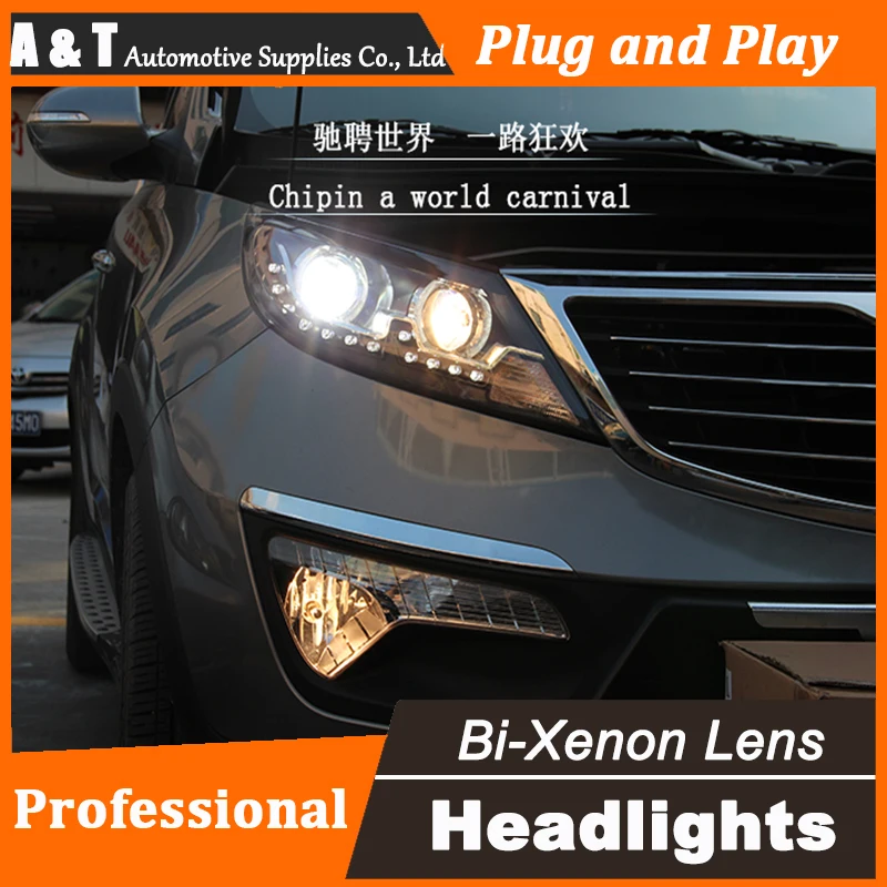 Car Styling For Kia Sportage R headlight assembly 2011 2013 Sportage