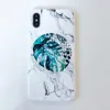 Green white marble