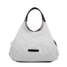 KVKY Femmes Toile Sacs À Main Designer 4 Couleur Ronde Poignée Messenger Sac Dames De Mode Épaule Hobos Sac En Cuir PU Dragonne