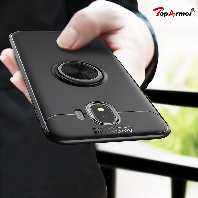 

Magnetic Car Holder Phone Case For Samsung Galaxy J4 J400 Rotating Finger Ring Case For Samsung Galaxy J6 J600 Shockproof Cases