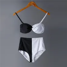 Сексуальные женские купальники купальник пуш-ап пляжный бюстгальтер с подкладкой лоскутное бикини купальник c вырезом Летний Пляжный купальный костюм