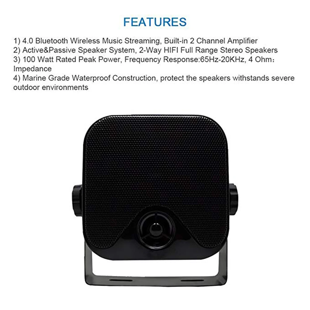 Falantes à Prova Estéreo do Carro Resistente ao ar Falantes para Atv Motocicleta Bluetooth Alto Dwaterproof Água Marinha Áudio 4 Livre Utv Barco Música Som 12 resistente ao ar livre alto falantes para atv utv barco musica som 06