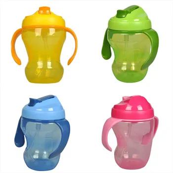 

260ML Baby Feeding Bottles Drinking Cup Water Child Leak-proof Drinking Cup Training Sippy Cup With Handle