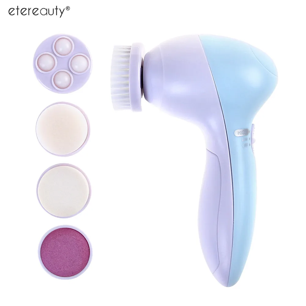 ETEREAUTY 5 In 1 Multifunction Electric Face Facial Cleansing Brush Spa