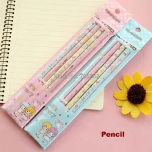 4 шт./лот Творческий любовь серии милые печатные деревянные карандаши школьные карандаши(aa-645