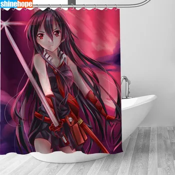 

Akame Ga Kill Akame Pattern Decor Curtains Polyester Bathroom Waterproof Shower Curtain With Plastic Hooks 180X200cm