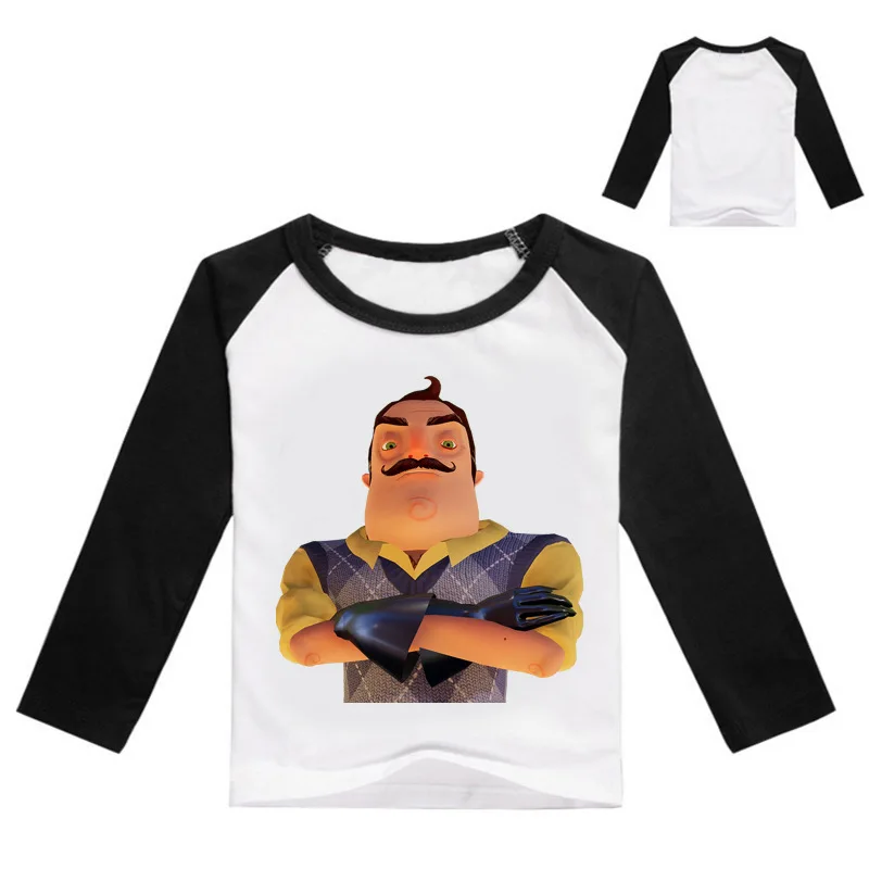 

Cottons 2019 Summer The Hello Neighbor T-shirt Kids Shirts Boys Shirt Girl Teenage Clothes Tee Shirt Fille