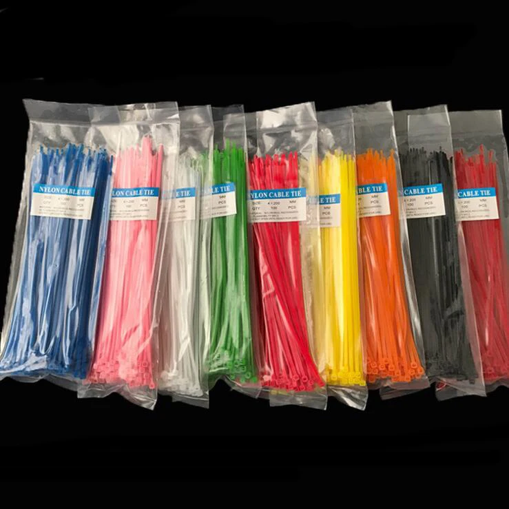 

100Pcs/Outdoor tool for bag 3X100MM Self-Locking White BlACK Red Blue Yellow Nylon Wire Cable Zip Ties cable ties