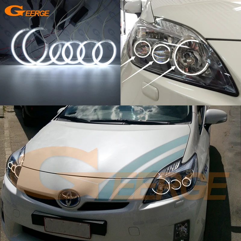  For Toyota Prius 2012 2013 2014 2015 LED XENON HEADLIGHT Excellent 6 pcs rings Ultra bright illumin - 32777744355