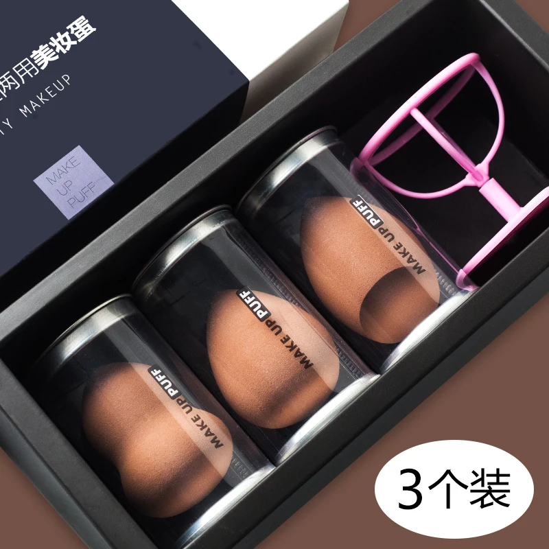 

Ultra-soft cosmetic Egg-gourd Mini Sponge Powder Push Dry and Wet Dual-purpose Ink Mixed Sponge Powder Push Ice Sand Makeup Tool