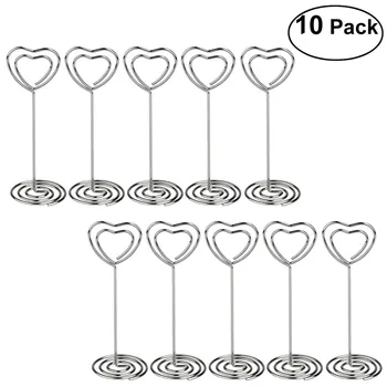 

Place Card Holder Heart Shape Wedding Party Favor Clips Holder Table Number Photo Clip Table Number Stand Desktop Decoration