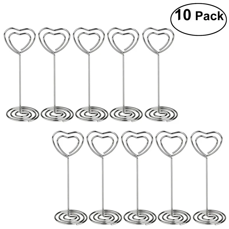 

Place Card Holder Heart Shape Wedding Party Favor Clips Holder Table Number