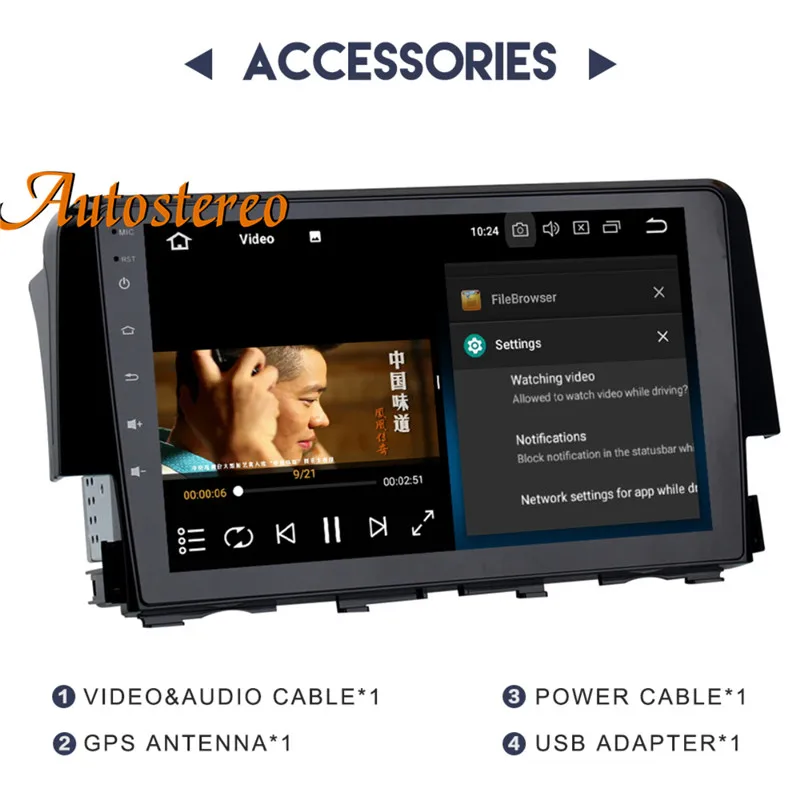Android 9 автомобильный без dvd-плеера gps-навигация, радио, стерео для Honda Civic мультимедиа магнитола головное устройство