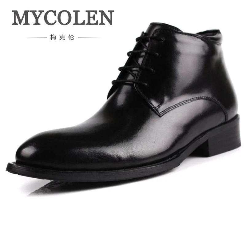 

MYCOLEN Men Boots Autumn Winter Keep Warm Shoes Men Trend Handmade Leather Warm Ankle Boots Scarpe Antinfortunistica Uomo