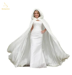 Bealegantom Elegant White Ivory Faux Fur Winter Christmas Cape Wedding Cloaks Jacket Bridal Wraps Cape Wedding Coat QA1277