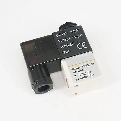 Пневматический клапан 1/4 &quotBSPT DC12V 2V025 08 2 положения ходовой соленоид нормально