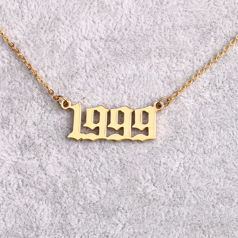 DODOAI ожерелье-чокер с золотыми цифрами, персонализированное ожерелье с цифрами в старом английском году, подарок на день рождения от 1992/1993/1994