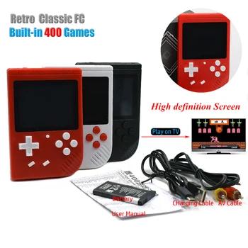 

Retro Portable Mini Handheld Game Console 8-Bit 3.0 Inch Color LCD Kids Game Player Supprot TV AV Out Classic Built-in 400 games