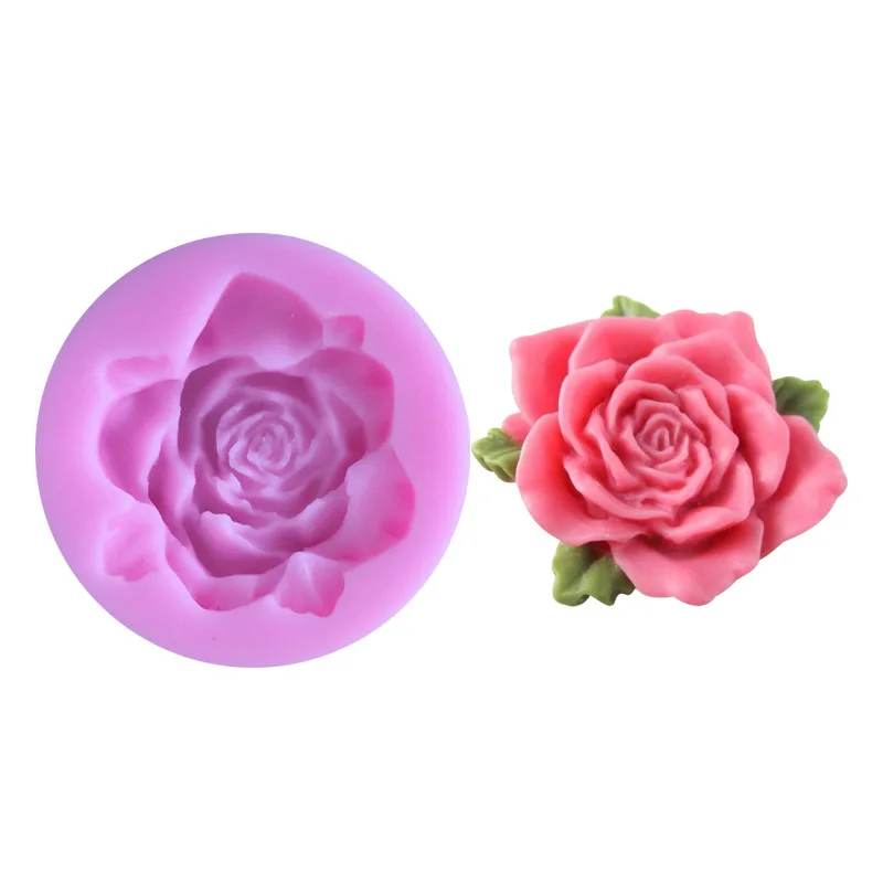 

Flower Rose shape Silicone Fondant Soap 3D Cake Mold Cupcake Jelly Candy Chocolate Decoration Baking Tool Moulds