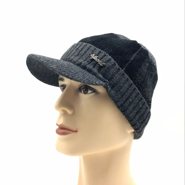 Buy 2018 New Winter military Hats For Men Bone baseball cap men's Knitted wool