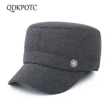 QDKPOTC осень зима Военная спортивная шапка охотничья мужская шапка для взрослых утолщенная защита ушей регулируемые кепки среднего возраста