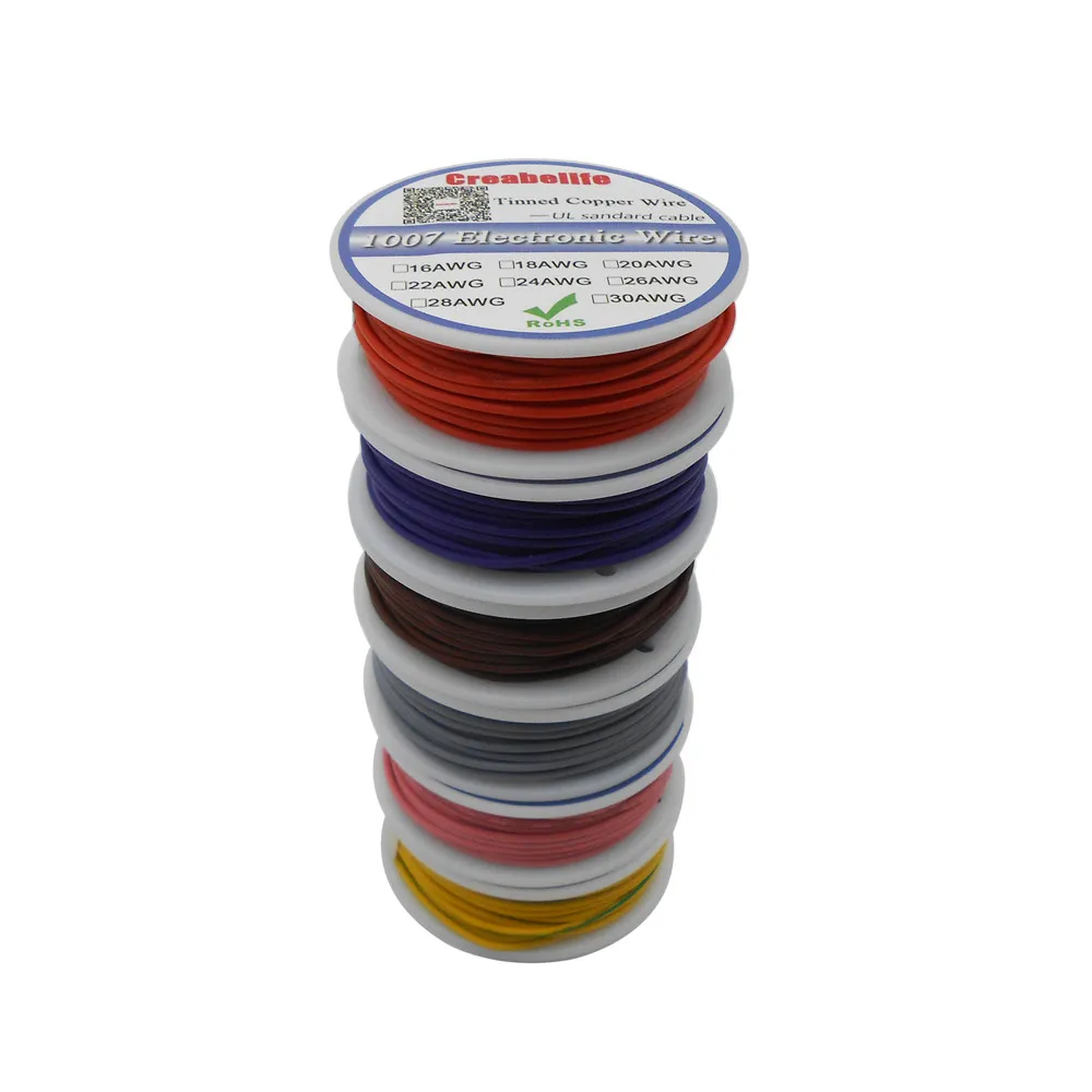 10 м/UL 1007 24awg фотоэлемент специальный набор катушек электрический кабель линия