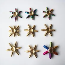 10 Стиль чистый Медь револьвер шестиконечный пуля Спиннер съемный Непоседа ручной Спиннер для пальцев Spinner снимает ADHD аутизм