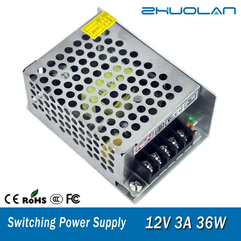 Ac 85 ~ 265V to Dc 12V 3A 36W высокоэффективный импульсный источник питания для светодиодной