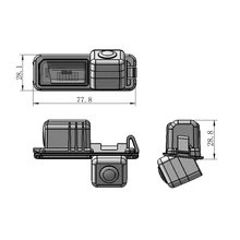77 8 28 1 28 8mm For Skoda Yeti 2014 car rear view rearview backup camera