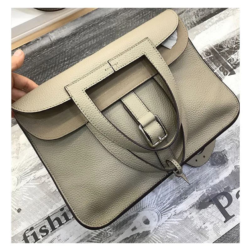 The new soft leather lychee pattern luxury handbags women bags designer feel very soft and powerful women's shoulder bags