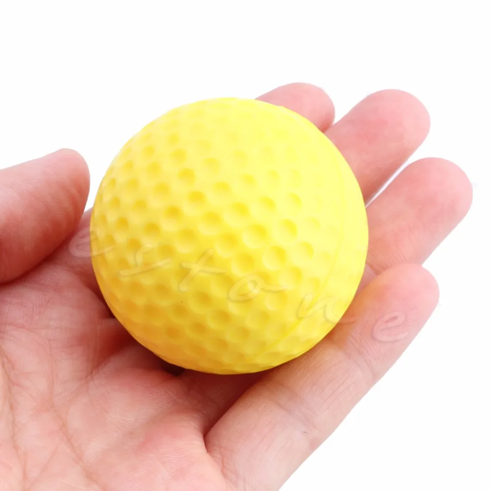 20 шт ПУ пены Мячи для гольфа желтая губка эластичная для комнатных и уличных игр тренировки