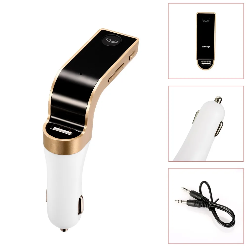 4 in 1 USB Car Smartphone Charger Bluetooth FM Transmitter G7 + AUX Modulator Car Kit MP3 Player