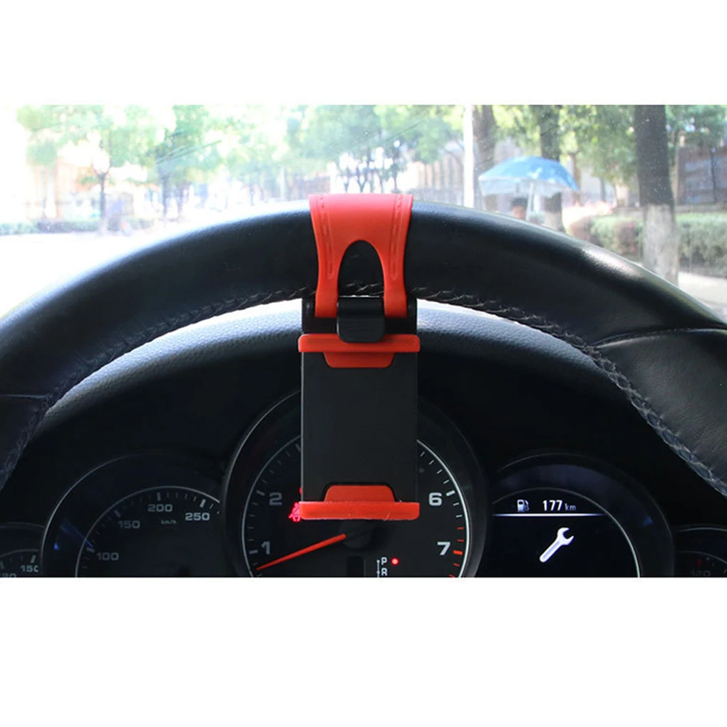Универсальный автомобильный зажим рулевого колеса держатель для iPhone 8 7 7Plus 6 6s для samsung для Xiaomi для huawei мобильного телефона gps