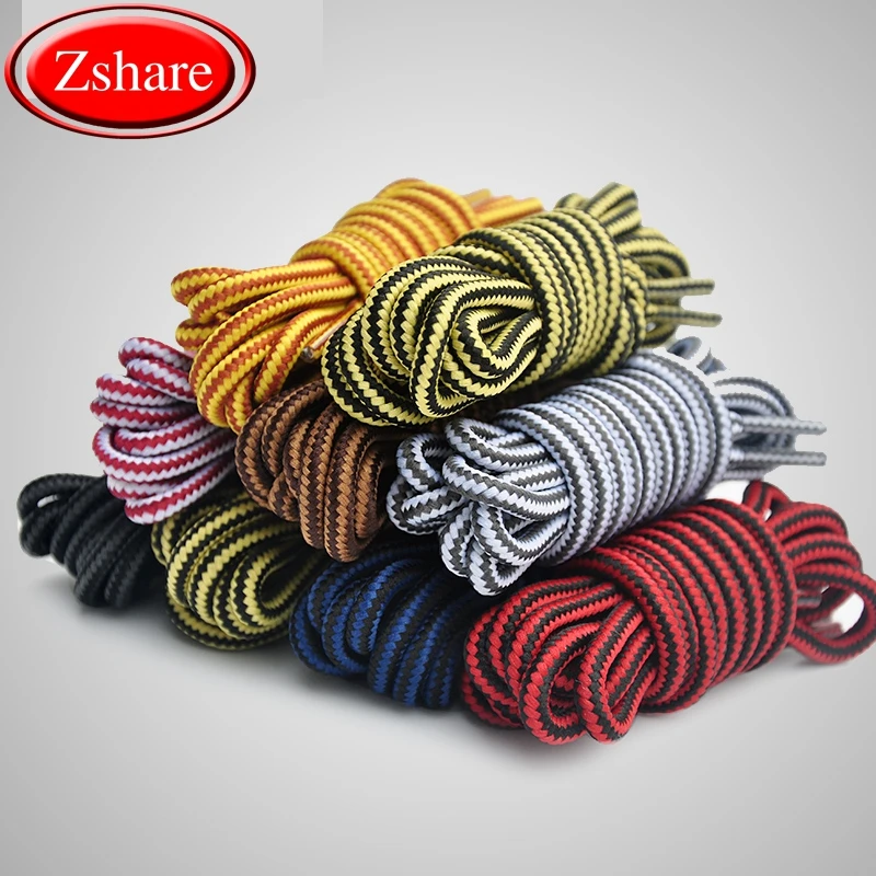 1 Pair Martin Shoes Round Shoelaces Hiking And Leisure Sports Shoe laces Striped Double Color Fashion Shoe lace 18 Colors