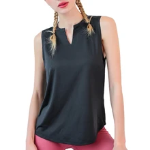 Women's Sleeveless V Neck Cooling Quick-dry Lightweight Breathable Yoga Workout Vest