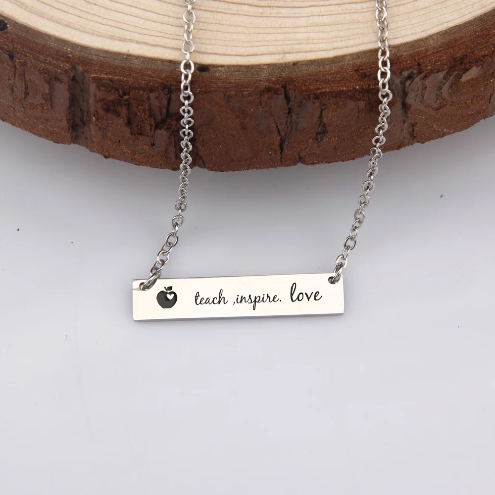 Inspire Love Bar ожерелье для учителя маленький ум День Выпускной подарок на день