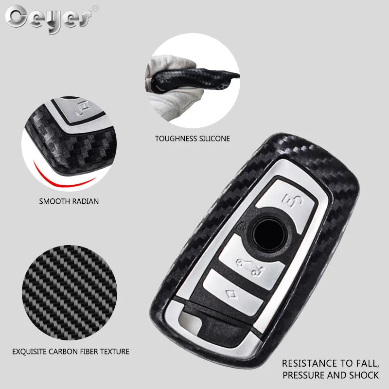 Carbon fiber key cover for BMW (2)