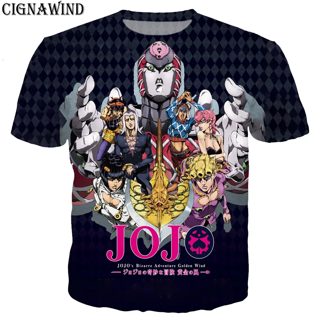 Новое поступление футболка для мужчин/женщин аниме JoJo Необычные приключения 3D