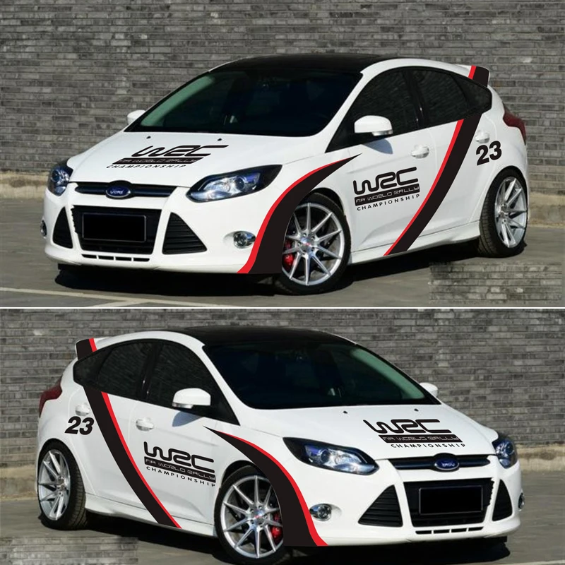 

Car Styling Car Door Stickers Stripes Fleet Color Change Vinyl Sport Sticker Decals For VW Mazda Audi Honda Ford Racing Decal