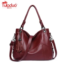 Высокое качество, женские Сумки из искусственной кожи, модные женские сумки с кисточками, женские сумки на плечо, большие вместительные женские сумки с ручками