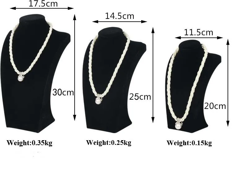 Classic Necklace Stand Jewelry Black Model Mannequin Display Necklace Pendants Holder Jewelry Organizer Shelf Neck Bust Showcase Classic Necklace Stand Jewelry Black Model Mannequin Display Necklace Pendants Holder Jewelry Organizer Shelf Neck Bust Showcase