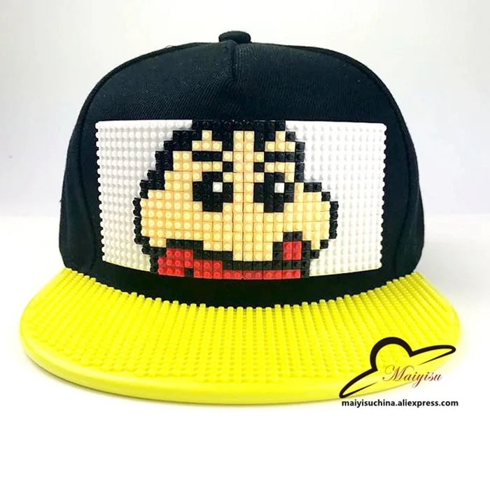 Модные Мультяшные лягушки дизайн DIY Кирпич Snapback шапки для мужчин летние мозаики крутая шляпа для женщин съемные шапки - Цвет: 23