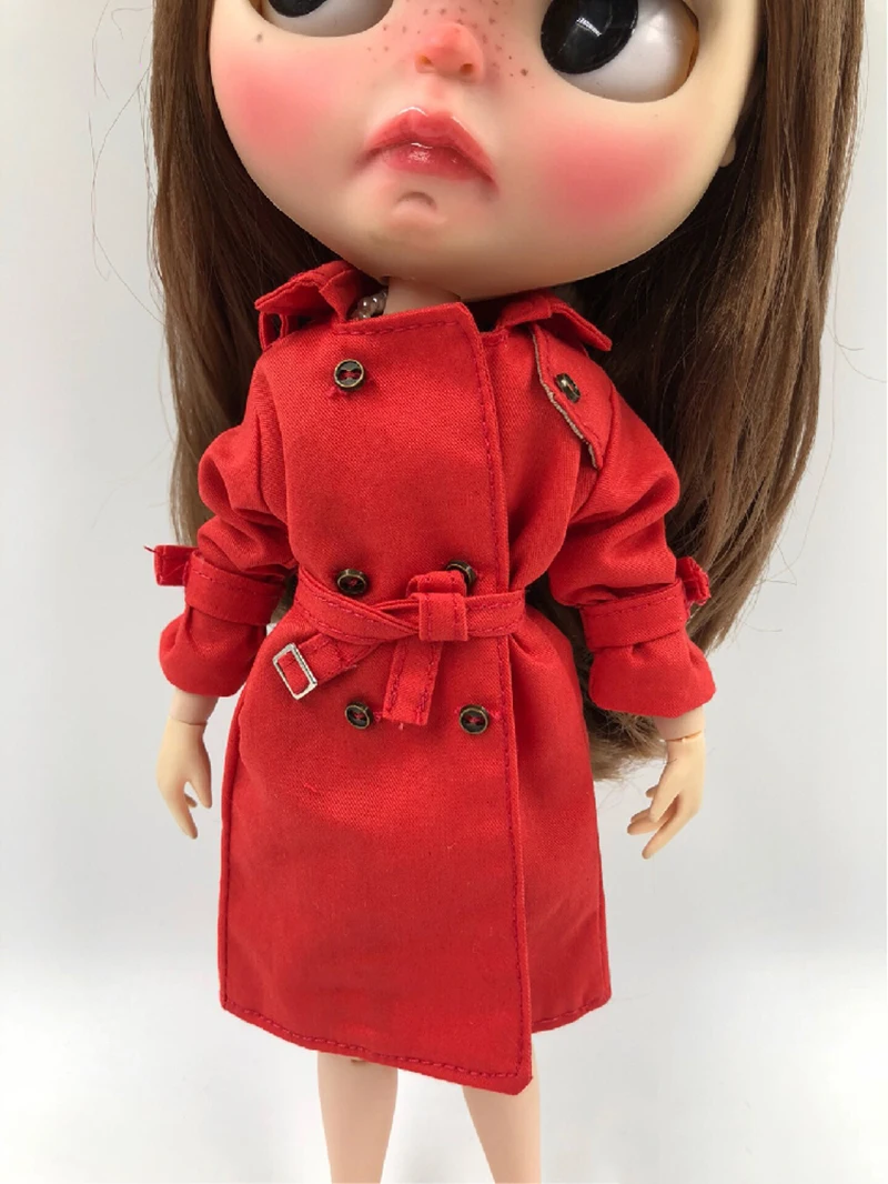 1 шт. модная длинная штормовка Blyth dolls цвета хаки для кукол Blyth Licca Azone 1/6 Аксессуары плащ-Пыльник Одежда для кукол