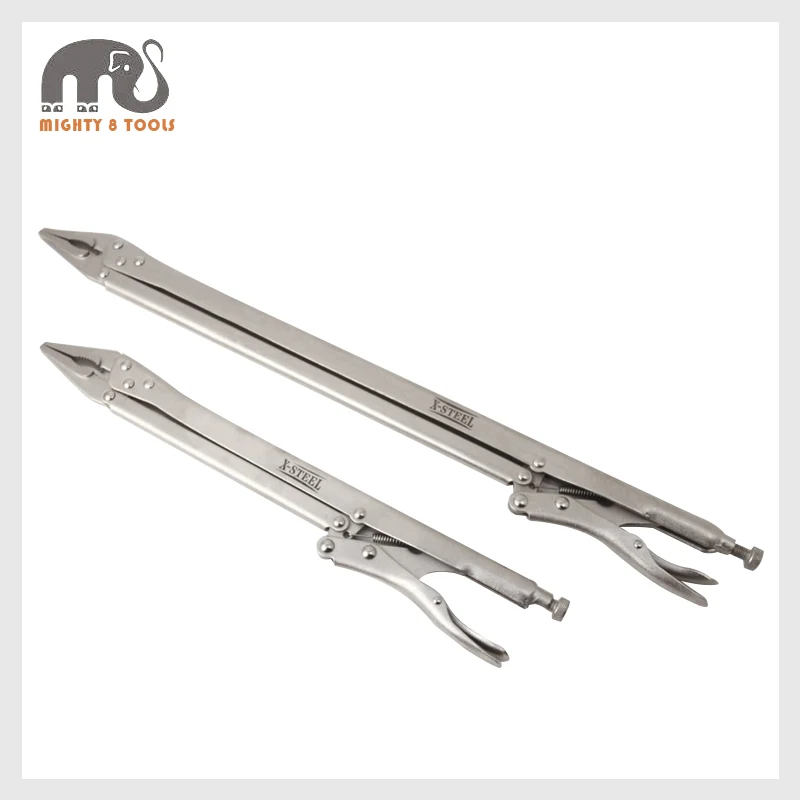 Cr V Extra Long Reach Long Nose Locking Vice Pliers Lock Clamp Size 15