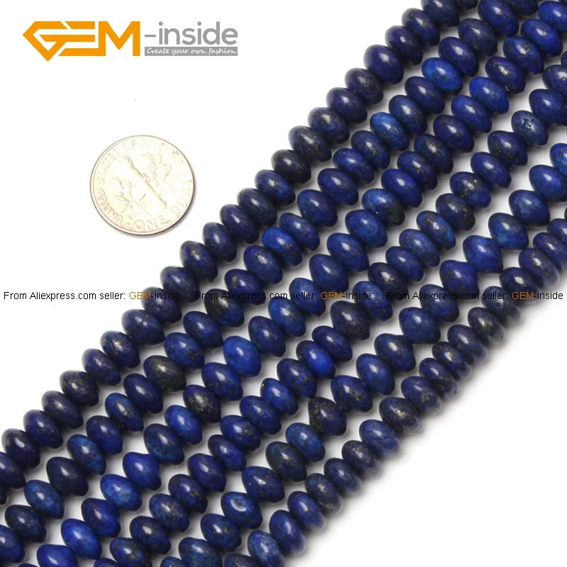 

Gem-inside Dyed Color Rondelle Heishi Lapis Lazuli Beads For Jewelry Making Selectable Size 15inches DIY Jewellery