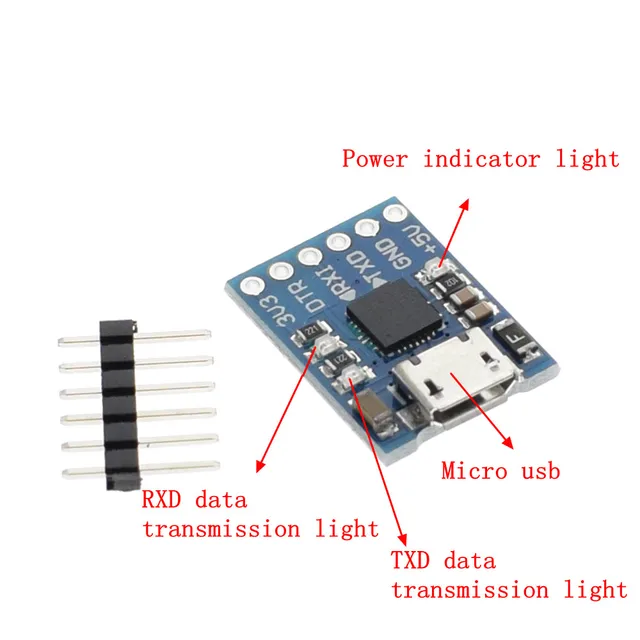 CJMCU CP2102 MICRO USB to UART TTL Module 6Pin Serial Converter UART STC Replace FT232 NEW for arduino - Image 4