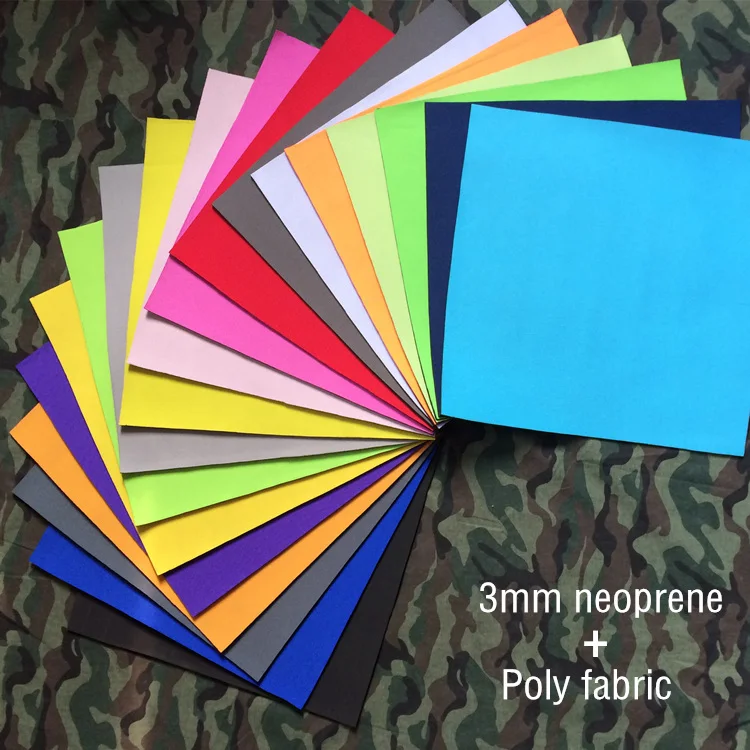 neoprene fabric 3mm coated polyester knitted fabric by one side various color thickness 3mm
