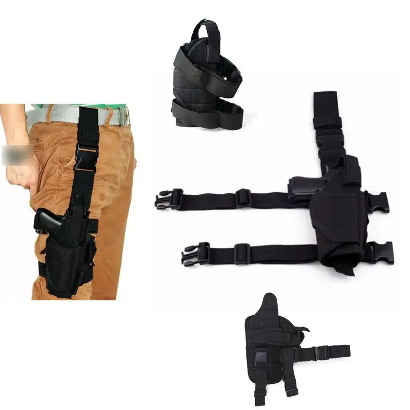 5 Colors Tactical Pistol//Gun Drop Leg Thigh Holster w// Mag Pouch Right Hunting