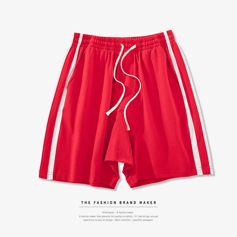 SS 19 Новое поступление Боковые Полосатые мужские шорты на шнурке Повседневная