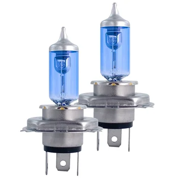 

2pcs12V 100W H4 6000K Super Bright White Car Headlight Light Lamp Bulbs Fog Lights Car Long Life Headlights Accessories